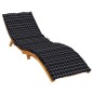 Sonnenliegen-Auflage Schwarz Karomuster Oxford-Gewebe Sonnenliegen-Auflage Schwarz Karomuster Oxford-Gewebe