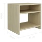 vidaXL Nachttisch Sonoma Eiche 40x30x40 cm Holzwerkstoff vidaXL Nachttisch Sonoma Eiche 40x30x40 cm Holzwerkstoff