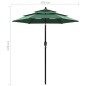 vidaXL Sonnenschirm mit Aluminium-Mast 3-lagig Grün 2 m vidaXL Sonnenschirm mit Aluminium-Mast 3-lagig Grün 2 m