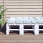 Palettenkissen Blattmuster 120x80x12 cm Stoff Palettenkissen Blattmuster 120x80x12 cm Stoff