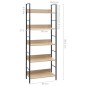 vidaXL Bücherregal 5 Regalböden Eiche 60x27,6x158,5 cm Holzwerkstoff vidaXL Bücherregal 5 Regalböden Eiche 60x27,6x158,5 cm Holzwerkstoff