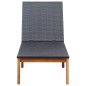 vidaXL Sonnenliege Poly Rattan und Akazie Massivholz vidaXL Sonnenliege Poly Rattan und Akazie Massivholz