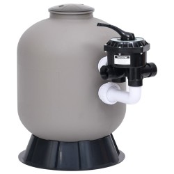vidaXL Pool-Sandfilter mit seitlich montiertem 6-Wege-Ventil Grau