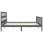 Massivholzbett mit Kopfteil Grau 200x200 cm Massivholzbett mit Kopfteil Grau 200x200 cm