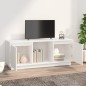 vidaXL TV-Schrank Weiß 110,5x35x44 cm Massivholz Kiefer vidaXL TV-Schrank Weiß 110,5x35x44 cm Massivholz Kiefer