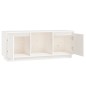 vidaXL TV-Schrank Weiß 110,5x35x44 cm Massivholz Kiefer vidaXL TV-Schrank Weiß 110,5x35x44 cm Massivholz Kiefer