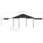 vidaXL Pavillon mit Doppelt Erweiterten Dächern 3x3x2,75 cm 180 g/m² vidaXL Pavillon mit Doppelt Erweiterten Dächern 3x3x2,75 cm 180 g/m²