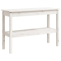vidaXL Konsolentisch Weiß 110x40x75 cm Massivholz Kiefer