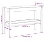 vidaXL Konsolentisch Weiß 110x40x75 cm Massivholz Kiefer vidaXL Konsolentisch Weiß 110x40x75 cm Massivholz Kiefer