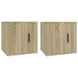vidaXL TV-Wandschränke 2 Stk. Sonoma-Eiche 40x34,5x40 cm
