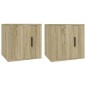 vidaXL TV-Wandschränke 2 Stk. Sonoma-Eiche 40x34,5x40 cm vidaXL TV-Wandschränke 2 Stk. Sonoma-Eiche 40x34,5x40 cm