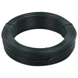 vidaXL Zaun-Bindedraht 250 m 1,4/2 mm Stahl Schwarzgrün