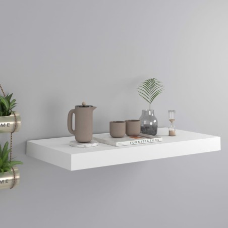 vidaXL Schwebendes Wandregal Weiß 50x23x3,8 cm MDF