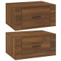 vidaXL Wand-Nachttische 2 Stk. Braun Eichen-Optik 50x36x25 cm vidaXL Wand-Nachttische 2 Stk. Braun Eichen-Optik 50x36x25 cm