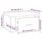 vidaXL Wand-Nachttische 2 Stk. Braun Eichen-Optik 50x36x25 cm vidaXL Wand-Nachttische 2 Stk. Braun Eichen-Optik 50x36x25 cm
