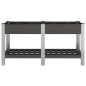 vidaXL Garten-Hochbeet mit Ablage Grau 150x50x75 cm WPC vidaXL Garten-Hochbeet mit Ablage Grau 150x50x75 cm WPC