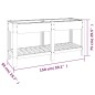 vidaXL Garten-Hochbeet mit Ablage Grau 150x50x75 cm WPC vidaXL Garten-Hochbeet mit Ablage Grau 150x50x75 cm WPC