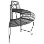 vidaXL Baumbank Halbrund Ø159 cm Schwarz Stahl vidaXL Baumbank Halbrund Ø159 cm Schwarz Stahl
