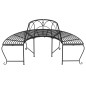 vidaXL Baumbank Halbrund Ø159 cm Schwarz Stahl vidaXL Baumbank Halbrund Ø159 cm Schwarz Stahl