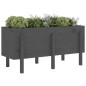 vidaXL Hochbeet Grau 121x50x57 cm Massivholz Kiefer vidaXL Hochbeet Grau 121x50x57 cm Massivholz Kiefer
