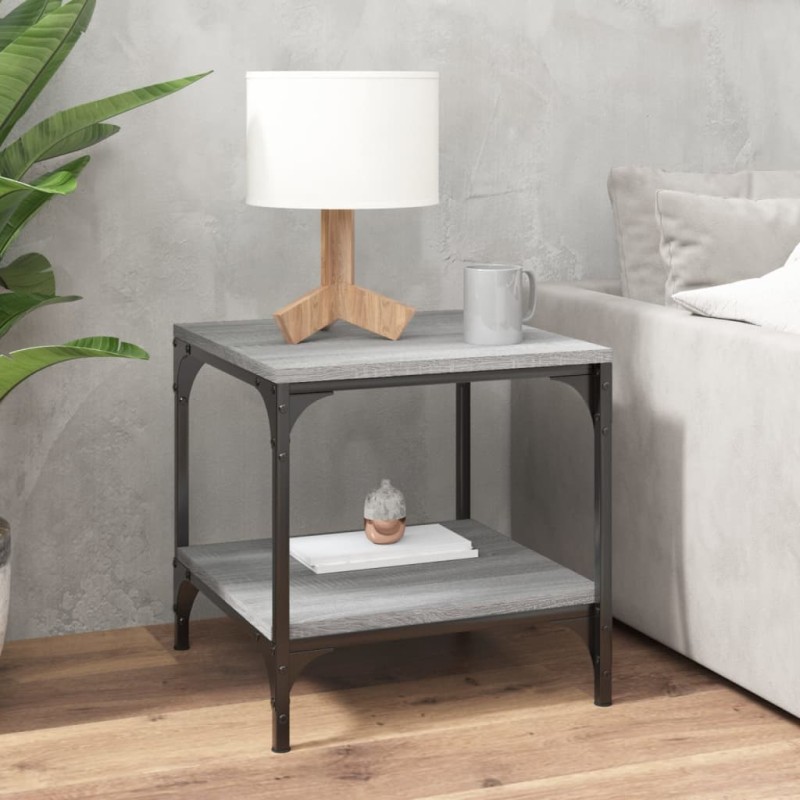 vidaXL Beistelltisch Grau Sonoma 40x40x40 cm Holzwerkstoff vidaXL Beistelltisch Grau Sonoma 40x40x40 cm Holzwerkstoff