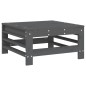 vidaXL Gartenhocker mit Kissen 2 Stk. Grau Massivholz Kiefer vidaXL Gartenhocker mit Kissen 2 Stk. Grau Massivholz Kiefer