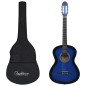 vidaXL 12-tlg. Klassikgitarren-Set für Anfänger Blau 4/4 39" vidaXL 12-tlg. Klassikgitarren-Set für Anfänger Blau 4/4 39"