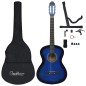 vidaXL 12-tlg. Klassikgitarren-Set für Anfänger Blau 4/4 39" vidaXL 12-tlg. Klassikgitarren-Set für Anfänger Blau 4/4 39"