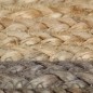 vidaXL Teppich Handgefertigt Jute mit Grauem Rand 120 cm vidaXL Teppich Handgefertigt Jute mit Grauem Rand 120 cm