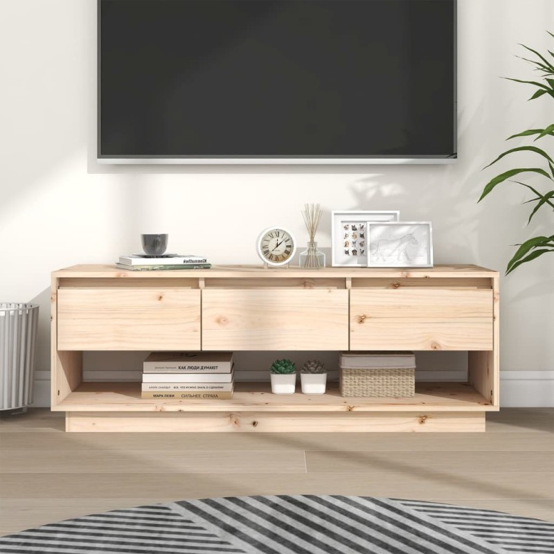 vidaXL TV-Schrank 110,5x34x40 cm Massivholz Kiefer vidaXL TV-Schrank 110,5x34x40 cm Massivholz Kiefer