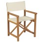 vidaXL Regiestühle 2 Stk. Klappbar Creme Massivholz Teak vidaXL Regiestühle 2 Stk. Klappbar Creme Massivholz Teak