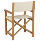 vidaXL Regiestühle 2 Stk. Klappbar Creme Massivholz Teak vidaXL Regiestühle 2 Stk. Klappbar Creme Massivholz Teak