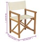 vidaXL Regiestühle 2 Stk. Klappbar Creme Massivholz Teak vidaXL Regiestühle 2 Stk. Klappbar Creme Massivholz Teak