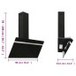 vidaXL Dunstabzugshaube 90 cm Stahl und Hartglas Schwarz vidaXL Dunstabzugshaube 90 cm Stahl und Hartglas Schwarz