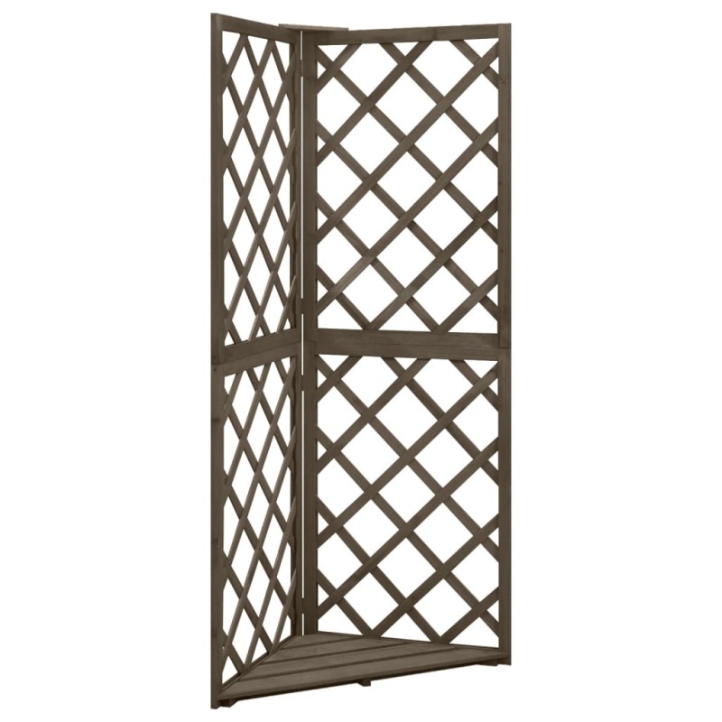 vidaXL Eckspalier Grau 50x50x145 cm Massivholz Tanne vidaXL Eckspalier Grau 50x50x145 cm Massivholz Tanne