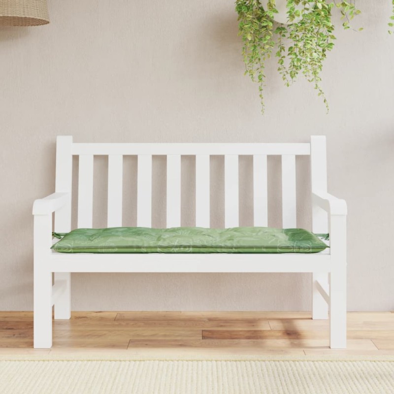 Gartenbank-Auflage Blattmuster 120x50x7 cm Stoff Gartenbank-Auflage Blattmuster 120x50x7 cm Stoff