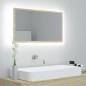 vidaXL LED-Badspiegel Sonoma-Eiche 80x8,5x37 cm Acryl vidaXL LED-Badspiegel Sonoma-Eiche 80x8,5x37 cm Acryl