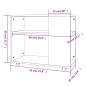 vidaXL Beistelltisch Braun Eiche 70x35x55 cm Holzwerkstoff vidaXL Beistelltisch Braun Eiche 70x35x55 cm Holzwerkstoff