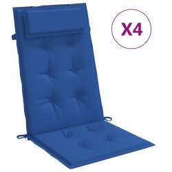 vidaXL Hochlehner-Auflagen 4 Stk. Königsblau Oxford-Gewebe