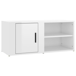 vidaXL TV-Schrank Hochglanz-Weiß 80x31,5x36 cm Holzwerkstoff
