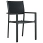 vidaXL Gartenstühle 4 Stk. Schwarz Kunststoff Rattan-Optik vidaXL Gartenstühle 4 Stk. Schwarz Kunststoff Rattan-Optik