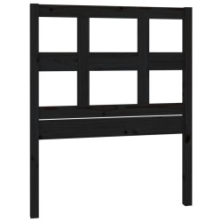vidaXL Kopfteil Schwarz 95,5x4x100 cm Massivholz Kiefer