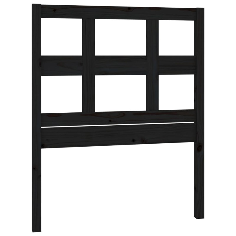 vidaXL Kopfteil Schwarz 95,5x4x100 cm Massivholz Kiefer