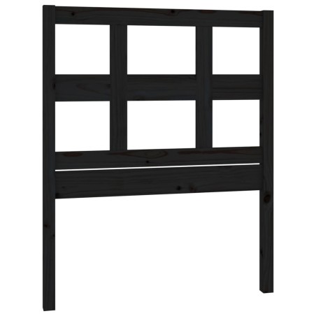 vidaXL Kopfteil Schwarz 95,5x4x100 cm Massivholz Kiefer