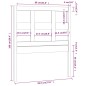 vidaXL Kopfteil Schwarz 95,5x4x100 cm Massivholz Kiefer