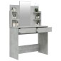 vidaXL Schminktisch mit Spiegel Betongrau 96x40x142 cm vidaXL Schminktisch mit Spiegel Betongrau 96x40x142 cm