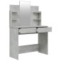 vidaXL Schminktisch mit Spiegel Betongrau 96x40x142 cm vidaXL Schminktisch mit Spiegel Betongrau 96x40x142 cm