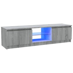 vidaXL TV-Schrank mit LED-Leuchten Grau Sonoma 120x30x35,5 cm