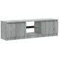 vidaXL TV-Schrank mit LED-Leuchten Grau Sonoma 120x30x35,5 cm vidaXL TV-Schrank mit LED-Leuchten Grau Sonoma 120x30x35,5 cm
