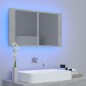 vidaXL LED-Bad-Spiegelschrank Betongrau 80x12x45 cm Acryl vidaXL LED-Bad-Spiegelschrank Betongrau 80x12x45 cm Acryl